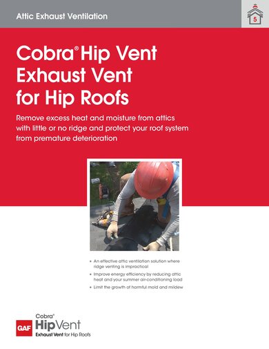 Cobra® Hip Vent Exhaust Vent for Hip Roofs - RESCB174