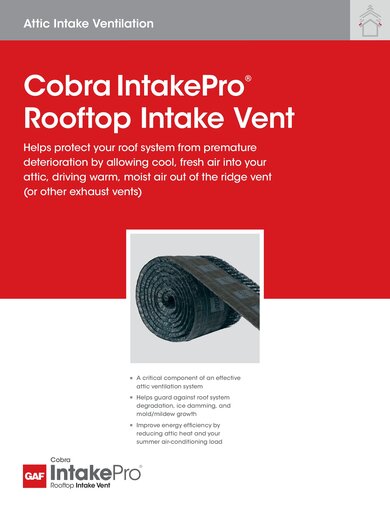 Cobra IntakePro® Rooftop Intake Vent - RESCB176
