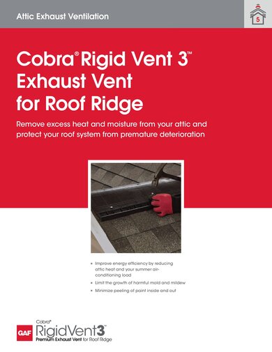 Cobra® Rigid Vent 3™ Exhaust Vent for Roof Ridge - RESCB173
