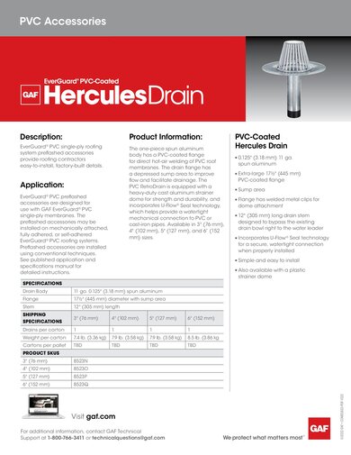 EverGuard® PVC-Coated Hercules Drain - COMEG833