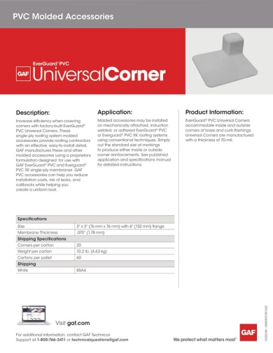 EverGuard® PVC Universal Corner - 468