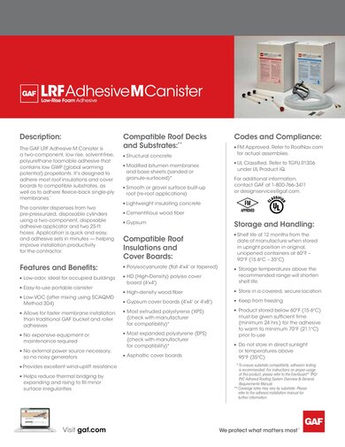 GAF LRF Adhesive M Canister - COMGT453