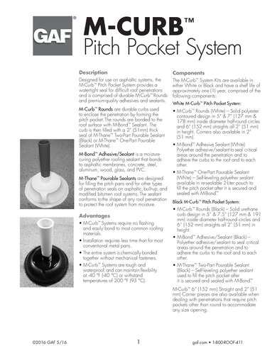 M-Curb™ Pitch Pocket System