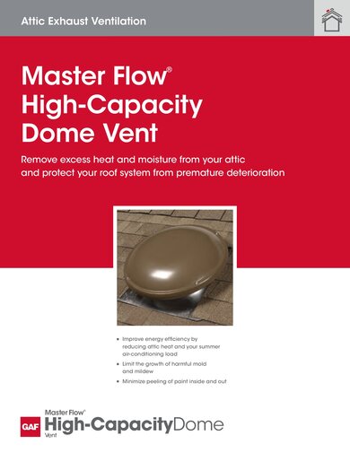 Master Flow® High-Capacity Dome Vent - RESMF171