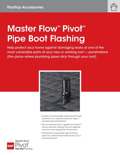 Master Flow™ Pivot™ Pipe Boot Flashing - RESMF335