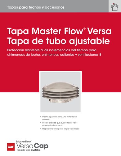 Tapa Master Flow® Versa Tapa de tubo adjustable - RESMF185S Spanish