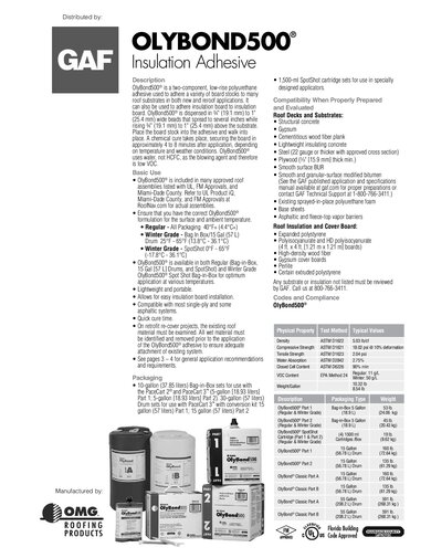 OlyBond500™ Adhesive Fastener - 478