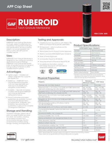 RUBEROID® Torch Granule Membrane - COMAS013