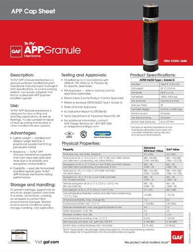 Tri-Ply® APP Granule Membrane - COMAS018