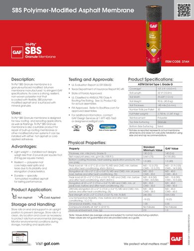 Tri-Ply® SBS Granule Membrane
