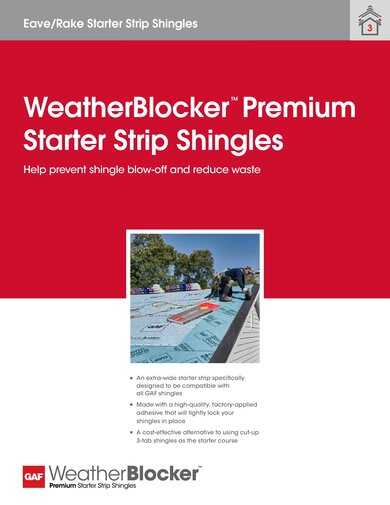 WeatherBlocker™ Premium Starter Strip Shingles - RESGN544