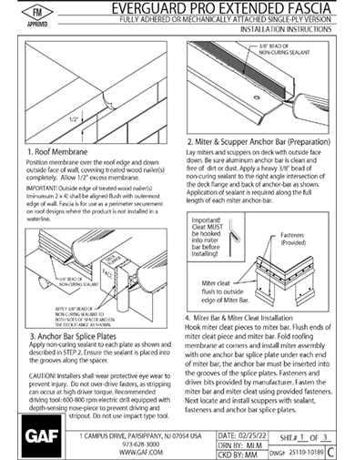 EverGuard® Pro Extended Fascia Installation Instructions