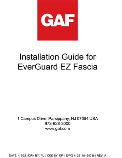 EverGuard® EZ Fascia Installation Instructions