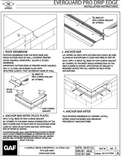 Installation Instructions - EverGuard® Pro Drip Edge